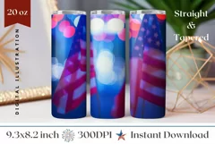 USA Tumbler Wrap Design, American Flag Sublimation Tumbler Product Image 1