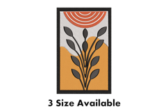 Abstract Botanical Sunrise Modern Embroidery Design Product Image 1