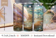 Glitter Tumbler Wrap, Cosmic Tumbler Sublimation Product Image 1