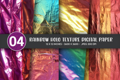 Rainbow Holo Texture Digital Paper Product Image 1