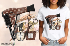 Hairdresser PNG Glam Salon Tools Beauty Fashion Geometric Product Image 3