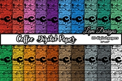 coffee digital papers, Coffee pattern, Coffee background Product Image 1