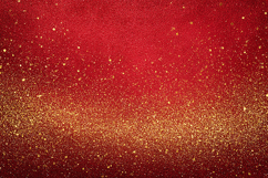 A vibrant red and gold glittery background with sparkling Product Image 1