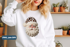 Leopard Print Crochet Christmas Png sublimation Product Image 2