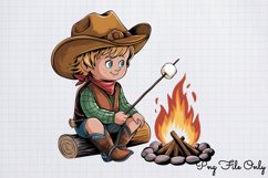 Little Cowboy Clipart PNG Product Image 1