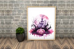 Halloween Watercolor Scary Night Sublimation Clipart Bundle Product Image 6