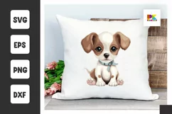Cute Puppy Dog SVG, Pet Clipart png Product Image 1