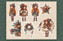 Christmas Story. Steampunk. Print & Cut Stickers PNG Product Image 2