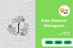 Rose Blossom Monogram Product Image 1