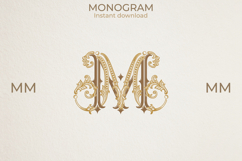 MM Wedding Monogram Logo | Elegant Initials Vector Product Image 1