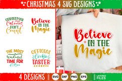 4 Christmas SVG Designs, Christmas SVG Cut file design Product Image 1