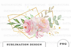 Watercolor Flowers Bouquet png Product Image 1