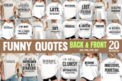 Funny Quotes Front &amp; Back SVG Bundle, Front &amp; Back SVG Product Image 1
