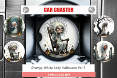 Car Coaster Grumpy White Lady Product Image 1