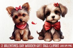Cute Valentine Dog Clipart, Valentines Day Dog Clipart Product Image 1
