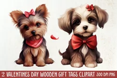 Cute Valentine Dog Clipart, Valentines Day Dog Clipart Product Image 1