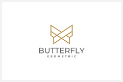 Butterfly Geometric Logo Design Vector Template Product Image 1