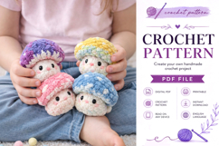 No Sew Mushroom Amigurumi Crochet Pattern PDF Product Image 5