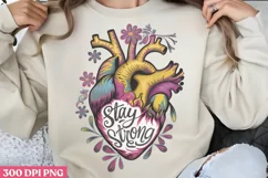 Stay Strong PNG, Motivational Sublimation PNG Product Image 1