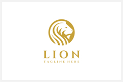 Lion Head Logo Design Vector Illustration Product Image 1