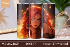 Scorpio Zodiac Sign Tumbler Wrap Sublimation Design 20 oz Product Image 1