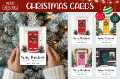 Merry Christmas Greeting Card, Christmas Door Cards Product Image 1