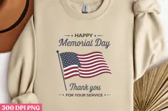 Happy Memorial Day PNG, Memorial Day Sublimation PNG Product Image 2
