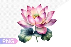 Lotus Sublimation - Clipart PNG Design Product Image 1