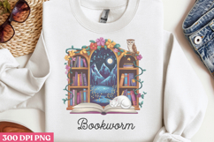 Bookworm PNG, Reading Books Sublimation PNG Product Image 2
