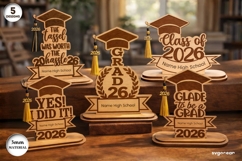Graduation Tassel Holders Laser Cut | Glowforge | SVG Product Image 1