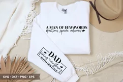 A Man of Few Words - Father's Day Sleeve T shirt Design Product Image 1