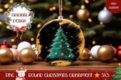 Black Christmas Ornament PNG, Christmas Tree Ornament Product Image 1