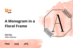Monogram in a Floral Frame Product Image 1