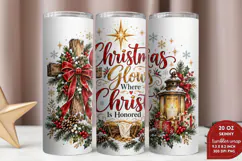 Light of the World 20oz Tumbler Wrap, Christian Christmas Na Product Image 2