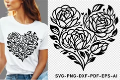 Heart SVG, Rose SVG, Valentines SVG, Love SVG, Wedding SVG Product Image 1