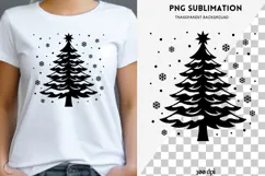 Christmas tree silhouette png design for T-shirts Product Image 1