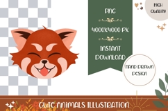 Red Panda Illustration, Red Panda PNG, Funny Animals PNG Product Image 1