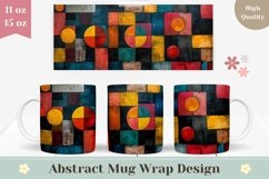 Colorful Mug Wrap Design, Abstract Mug Sublimation Design Product Image 1