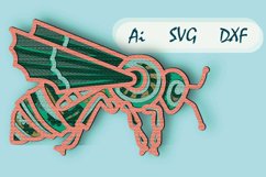 Cicada SVG Multilayer / Cicada 3D mandala/ Cicada paper cut Product Image 1