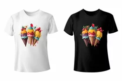 Ice cream t-shirt sublimation print design PNG Product Image 2