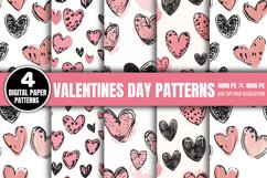 VALENTINES DAY DIGITAL PAPER Bundle PNG Product Image 2