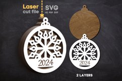 Christmas Ornament SVG laser cut file for Glowforge Product Image 2