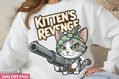 Kitten's Revenge PNG, Funny Cat Sublimation PNG Product Image 2