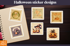Vintage Halloween Stickers Cute Halloween post stamps Product Image 1