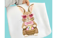 Faux Yarn Easter PNG, Easter Bunny PNG, Faux yarn Bunny PNG Product Image 1
