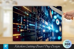 Futuristic Cyber Security Cutting Board Sublimation Design Product Image 1