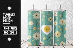 Pastel flower Tumbler Wrap | Sublimation | 20 oz Skinny Product Image 1