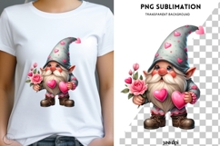 Valentine gnome png design for T-shirts Product Image 1
