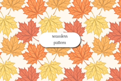 Autumn Maple Leaves Seamless Pattern for Fall Fabric Art Product Image 1