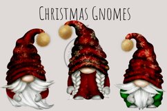 Christmas Gnomes | Watercolor Clipart Png Product Image 1